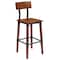 Flash Furniture Rustic Antique Walnut Industrial Wood Dining Barstool, PK4 4-XU-DG-W0236B-GG - alternate 7